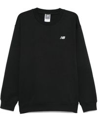 New Balance - Embroidered-Logo Crew-Neck Sweatshirt - Lyst