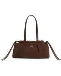 Tommy Hilfiger - Ruched Suede Shoulder Bag - Lyst
