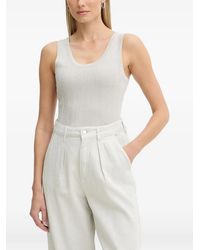 Fracomina - Embellished Knitted Tank Top - Lyst