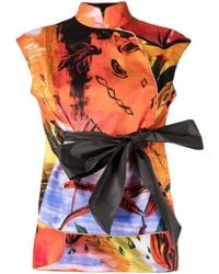 Shiatzy Chen - Circus Collection Band-Collar Top - Lyst