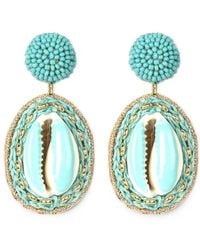 Deepa Gurnani - Bead-Embellished Shell Earrings - Lyst