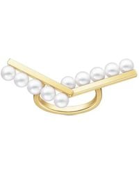 Tasaki - 18Kt Collection Line Balance Gelbgoldring Mit Akoya-Perle - Lyst