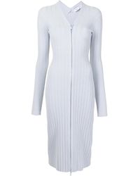 Proenza Schouler - Ribbed Knitted Cardigan Dress - Lyst