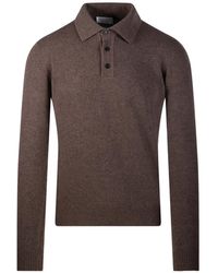 Roberto Collina - Polo-Collar Long-Sleeve Sweater - Lyst