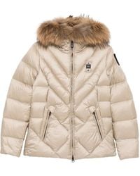Blauer - Faux-Fur Trim Puffer Jacket - Lyst