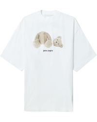 Palm Angels - Oversized-t-shirt Aus Baumwoll-jersey Mit Print - Lyst