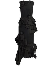 Erdem - Embroidered Ruffled Dress - Lyst