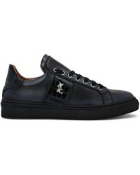 Billionaire - Crocodile-embossed Leather Sneakers - Lyst