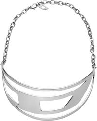 DIESEL - Dx1479 Logo-plaque Necklace - Lyst