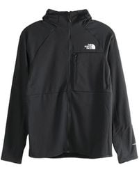 The North Face - Logo-Embroidered Zip-Fastening Hoodie - Lyst