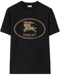 Burberry - T-Shirt mit Knight-Stempel - Lyst