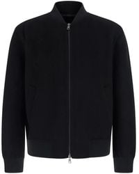 Low Brand - Zip-Up Wool Bomber Jacket - Lyst
