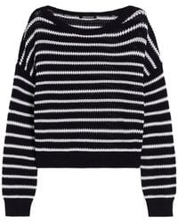 Pennyblack - Gestreifter Pullover Mit Tiefen Schultern - Lyst
