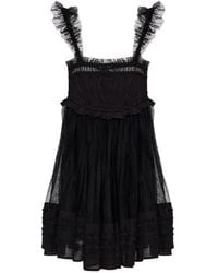 AllSaints - Angela Ruffled Tulle-Overlay Mini Dress - Lyst