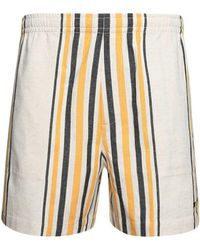Bode - Namesake Striped Cotton Shorts - Lyst