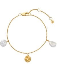 Monica Vinader - Capri Keshi Pearl Station Bracelet - Lyst