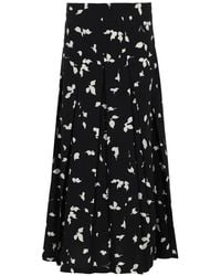 Alysi - Pleated Floral Skirt - Lyst