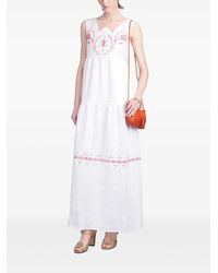 Holy Caftan - Abito Lungo Con Ricamo - Lyst