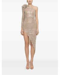 Nissa - Sequin-Detail Lace Midi Dress - Lyst