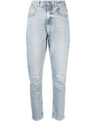 BOSS - Light-wash Tapered Jeans - Lyst