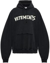 Vetements - Hoodie Imprimé À Effet Usé - Lyst