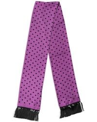 Dolce & Gabbana - Sciarpa A Pois Con Frange - Lyst