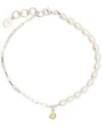 Dower & Hall - Luna Pearl Chain Bracelet - Lyst