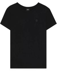 BOSS - Logo-Embroidered Cotton T-Shirt - Lyst