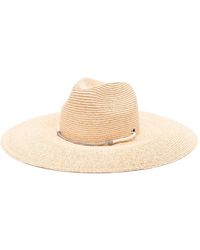 Peserico - Beaded-trim Raffia Sun Hat - Lyst