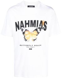 NAHMIAS - Butterfly Beach-print Cotton T-shirt - Lyst