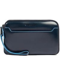 Piquadro - Leather Wrist-Strap Clutch Bag - Lyst