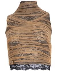DI PETSA - Draped Lace Top - Lyst