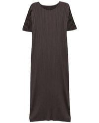 Pleats Please Issey Miyake - Pleated Long Dress - Lyst