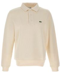 Lacoste - Logo-Embroidery Long-Sleeve Polo Shirt - Lyst