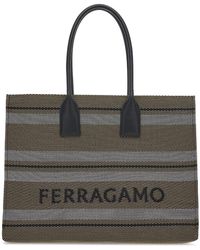 Ferragamo - Grand sac cabas en jacquard - Lyst