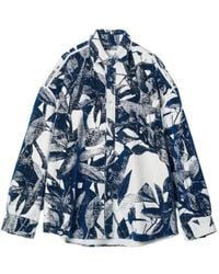 Yoshio Kubo - Chemise À Imprimé Floqué - Lyst
