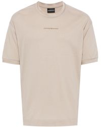 Emporio Armani - T-shirt en coton à logo imprimé - Lyst