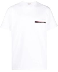 McQueen - T-Shirt Mit Logo-Print - Lyst