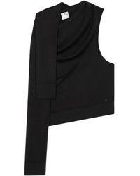 Courreges - Off-Shoulder Gebreide Top - Lyst