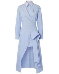 Monse - Cascade-Detail Shirt Dress - Lyst