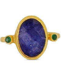 Ottoman Hands - Bague Cocktail Lucia Sertie De Saphirs - Lyst