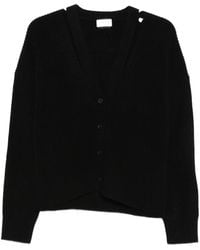 P.A.R.O.S.H. - Ribbed-Knit Cut-Out Cardigan - Lyst