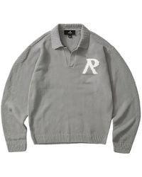 Represent - Logo-Patch Polo-Collar Sweater - Lyst