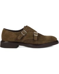 Doucal's - Double-Buckle Suede Shoes - Lyst