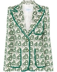 CASABLANCA - Heart-Jacquard Peak-Lapel Blazer - Lyst