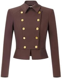 Elisabetta Franchi - Button Double-Breasted Jacket - Lyst