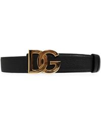 Dolce & Gabbana - Dg Logo-Plaque Belt - Lyst