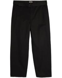 AURALEE - Belted Silk Trousers - Lyst