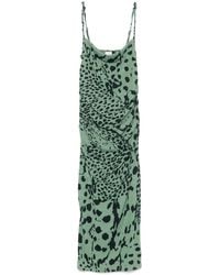 Nanushka - Robe Mi-Longue À Imprimé Animalier - Lyst