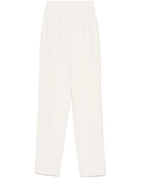 Twinset - Hose Aus Krepp Mit Stickerei - Lyst